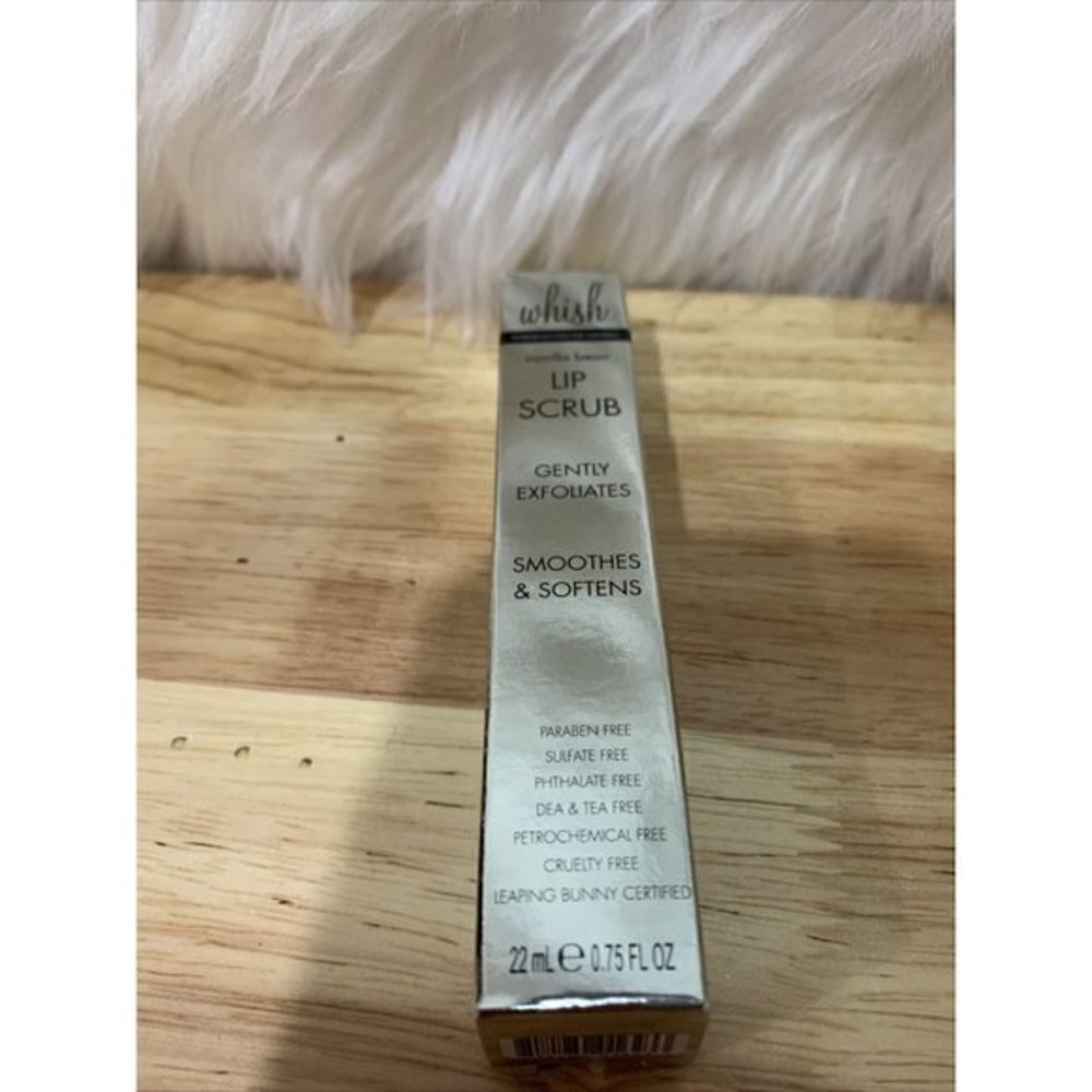 Whish Vanilla Bean Lip Scrub - Exfoliates, Smoothes & Softens .75 fl.oz. NEW NIB